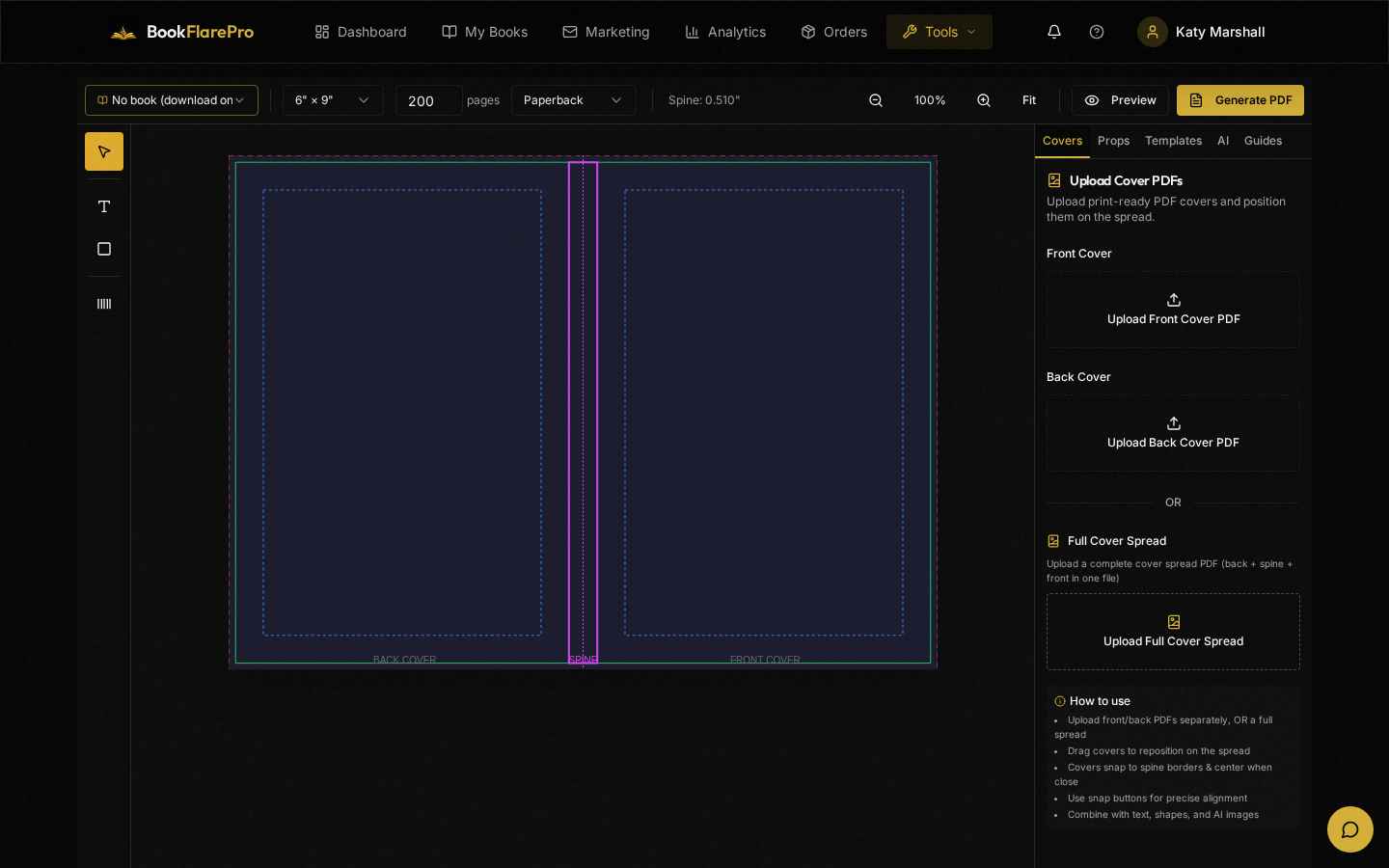 Pro Cover Studio — Design print-ready covers with layers, templates and AI assistance